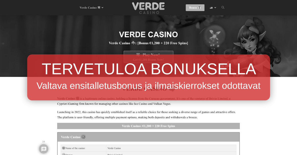 Casino Verde Netticasino Suomalaisille Pelaajille